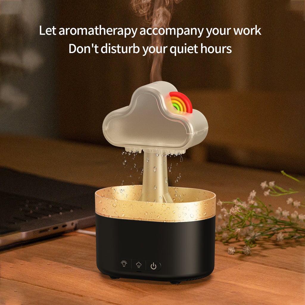 Rain Cloud Humidifier Pro with remote control - bedroom lifestyle