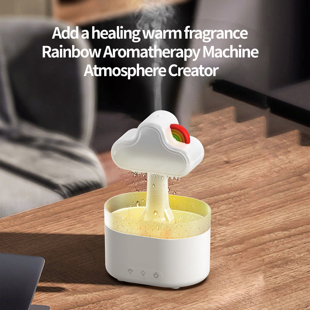 Rain Cloud Humidifier Pro 500ml - ultrasonic mist release close-up